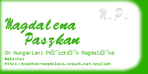 magdalena paszkan business card